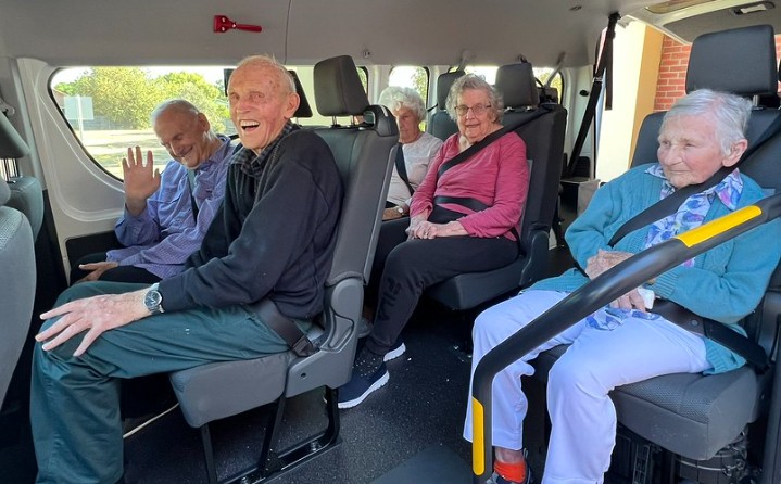 Elderly People On Excersion